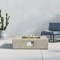 thumbnail image 5 of E-Western 12-inch Concrete Outdoor Fire Pit Table Modern Rectangular Design Weather-Resistant Garden Heating, 5 of 6