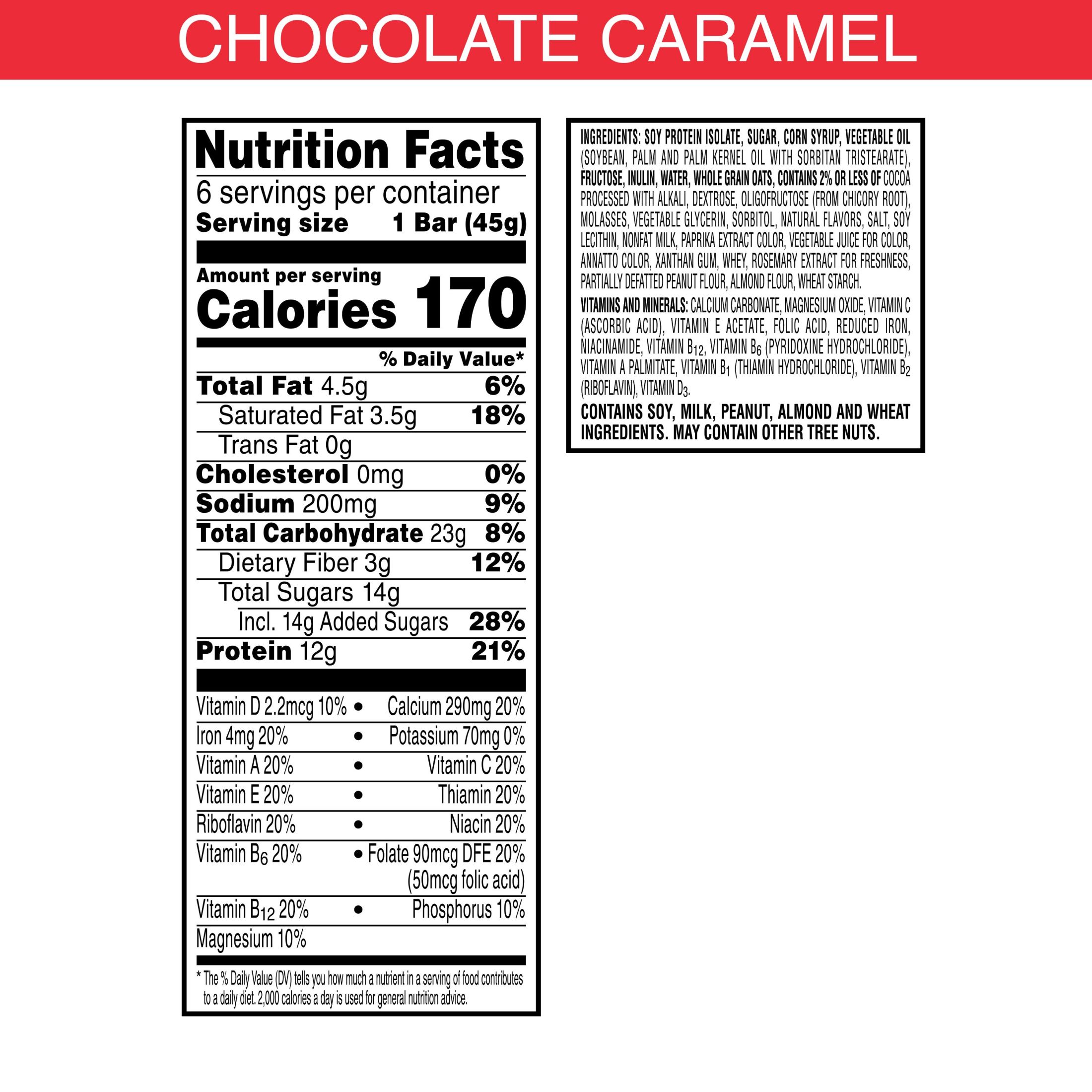 Kellogg's Special K Chocolate Caramel Chewy Protein Bars, Ready-to-Eat, 9.5 oz, 6 Count - image 3 of 11
