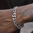 thumbnail image 2 of Men’s Stainless Steel Cuban Link Bracelet, Curb Chain Bracelet for Men, Trendy & Durable Jewelry Gift Gold 8 mm, 2 of 8