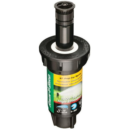 Stainless Steel Pop Up Sprinkler - Rainbird 1802HEVN15 Dual Spray Head Sprinkler, 0.1 gpm, 1/2 in FNPT, 2 in Pop-Up