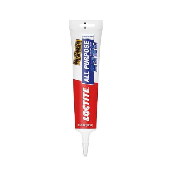 Loctite Polyseamseal Multi-Purpose Caulk - Water-Resistant - 1 Tube, 5.5 oz, White
