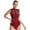 Burgundy, variant on Venjoe Women's Halter Neck Bodysuit Sleeveless Cutout Back Gymnastic Ballet Dance Leotard Tops Black S