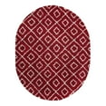 thumbnail image 3 of Unique Loom Trellis Shag Collection Area Rug - Ruth (7' 10" x 10' Oval Burgundy Red/Ivory), 3 of 11