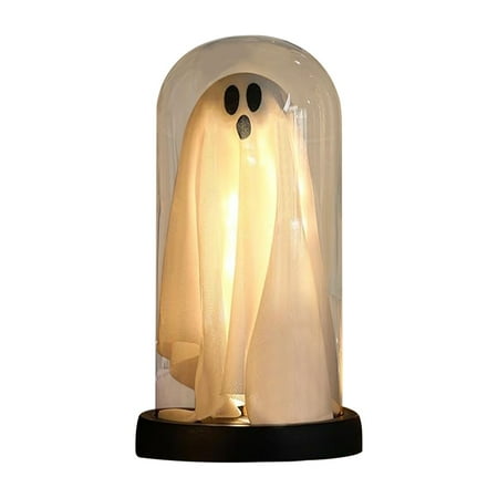 

WYBXZ Light Up Ghost in Transparent Cover Halloween Decorations Indoor Ghost Halloween Night Light for Home Kitchen Mantel Tabletop Party Decor and Holiday Decorations