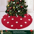thumbnail image 6 of Coolnut Red Polka Dot Christmas Tree Skirt 48", Large Christmas Tree Mat Xmas Holiday Home Party Decor, 6 of 6