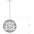 thumbnail image 2 of Silver Granello Crystal Bud Silver Orb Chandelier, 2 of 5