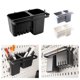 thumbnail image 1 of Caja de almacenamiento de plástico | Organizador colgante de drenaje inferior | Multiusos para cocina, baño, oficina | Negro, Blanco, Gris | 19x12x11 cm | Solución robusta e higiénica, 1 of 7
