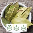 thumbnail image 3 of Organic Way Bay Leaf Whole (Cinnamomum tamala) - Organic & Kosher Certified | Raw, Vegan, Non GMO & Gluten Free | USDA Certified | Origin - India (1/2LBS / 8Oz), 3 of 4