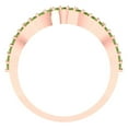thumbnail image 5 of 0.23 ctw Wedding Band for Women - 18K Rose Gold Natural Peridot Stackable Eternity Ring, 5 of 6