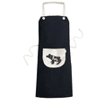 thumbnail image 1 of Frog Black And White Animal Apron Bib Sarong Cooking Baking Kitchen Pocket Pinafore, 1 of 3