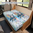 thumbnail image 4 of HUISEFOR Sea Turtle Flower RV Couch Covers 2 Pack Stretchable Elastic RV Sofa Bed Cover, Furniture Protector, Anti-Slip & Wear-Resistant, for RV Jackknife Sofa Bed, 4 of 7