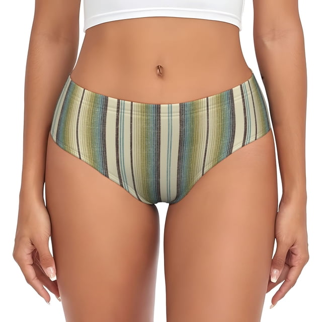 Balery Colourful stripes Ropa Interior de Algodón para Mujer con Dibujo – Braguitas Cómodas y Elásticas, Estilo Clásico-Medium