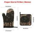 thumbnail image 2 of Pofeuu Starry Night Black Sheep Print Oven Mitts and Pot Holders 4 pcs Set,High Heat Resistant 500 Degree Extra Thicken Long Kitchen Cotton Oven Glove for Cooking, 2 of 6