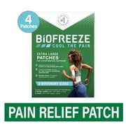 Biofreeze Pain Relieving Patch, Arthritis, Muscle, Joint and Back Pain Relief, 2 Sizes, Variety Pack, 4 CT