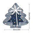 thumbnail image 3 of Stylish Metal Hanging Christmas Tree Wind Spinner - Festive Design with Snowflakes & Golden Ornaments for Garden & Yard Decor, 3 of 7