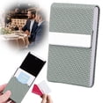 thumbnail image 2 of Business Card Holder, Reusable Metal Slim Business Card Case with Magnetic Closure for Men or Women, Lightweight Portable Stylish Pocket Name Card Organizer for Business Daily Use,Z0-Light Green, 2 of 2