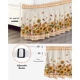 thumbnail image 3 of Fall Sunflower Bed Skirt Queen Size 18 Inch Drop, Thanksgiving Watercolor Leaf Flower Plaid Wrap Around Dust Ruffle Bedskirts, Wrinkle & Fade Resistant Easy Fit Bedskirt with Adjustable Elastic, 3 of 8
