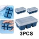 thumbnail image 1 of Molde Cuadrado Silicona para Cubitos Hielo Con Tapa Accesorio Bandeja DIY () Azul, 1 of 8