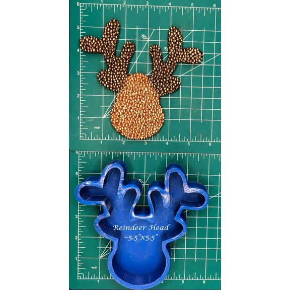 Reindeer Head Silicone Freshie Mold