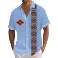 thumbnail image 1 of Hawaiian Shirt For Men, Men's Vintage Button Down Bowling Shirts Short Sleeve Summer Beach ShirtL, 1 of 5