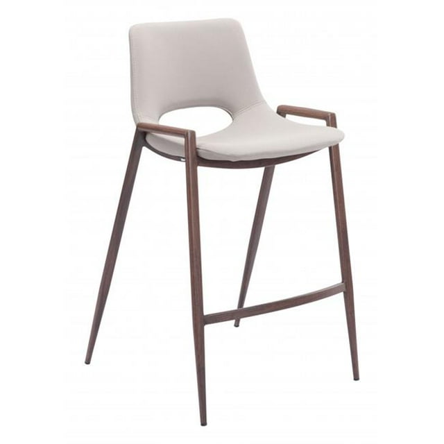 Zuo 101693 Desi Counter Chair, Beige - Set of 2