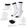 thumbnail image 4 of Fotbe Elegant ice skates snowflakes Calcetas Largas con Estampado para Hombre y Mujer – Calcetas de Compresión Transpirables y Elásticas, Viajar y Uso Diario Talla 5-11, 4 of 6