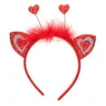 thumbnail image 1 of Diadema de San Valentín con forma de corazón rojo para mujeres y niñas, accesorios para el cabello con forma de corazón brillante, suministros para bodas, cumpleaños y fiestas, 1 of 7