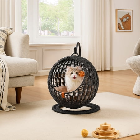 Sam's Pets Nala Hanging Egg Cat Condo In Black