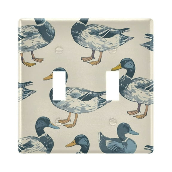 Switch Panel 4.48x4.56In Switch Plate Wall Panel Living Room Kitchen Bedroom Study Switch Panel Stylish Decoration Blue Duck