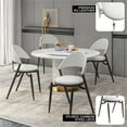 thumbnail image 6 of LeisureMod Venice Collection Modern Dining Chair In Black set of 4 in White, 6 of 12