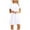 White, variant on Sawvnm Women's Crewneck Short Sleeve Standard-Fit Midi T - Shirt Dress