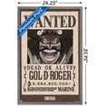 thumbnail image 3 of One Piece - Gol D Roger Wanted Poster Wall Poster, 22.375" x 34" Framed, 3 of 4
