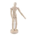 thumbnail image 3 of Wooden Manikin Unfinished Jointed Mannequin Poseable with Base Perfect for Home Decoration 8 Inch, 3 of 5