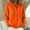 Orange, variant on Women Hooded Button Front Knit Cardigan Top Drawstring Long Sleeve Loose Soft Sweater, L
