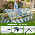 thumbnail image 3 of TrumanPick Greenhouse for Raised Garden Bed, Portable Cold Frame Plant Cover with Roll-Up Zipper Windows, UV Resistant PVC Gardening Tent for Outdoor Vegetables & Flowers, Green, 3 of 8