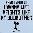 thumbnail image 2 of CafePress - Lift Weights Like My Godmother Body Suit - Baby Light Bodysuit, Size Newborn - 24 Months, 2 of 4