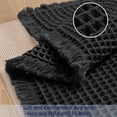 thumbnail image 2 of Waffle Bathroom Rug Mat, Absorbent Non Slip Bath Rugs Machine Washable for Bathroom, 16"x24" Black, 2 of 6