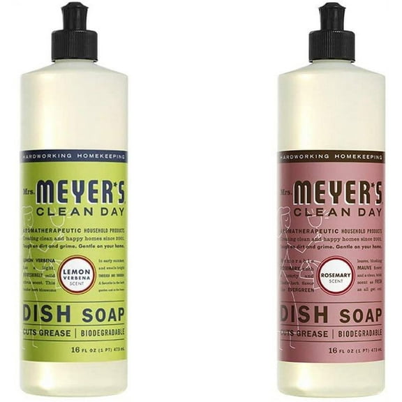 Liquid Dish Soap, Cruelty Free Formula, 1 Pack Lemon Verbena, 1 Pack Rosemary, 16 OZ each