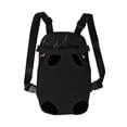 thumbnail image 2 of Mochila transportadora para perros con patas para mascotas, bolsa de viaje para gatos, mochilas ajustables para cachorros, portadores de manos libres (pequeño, negro), 2 of 5