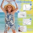 thumbnail image 4 of Xixirimido Blue Camouflage Print Girls One Piece Swimsuit with Adjustable Strap and Mesh Cover Up Skirt, One Shoulder Cute Bathing Suit Swimwear Set, Size 15-16 Years, 4 of 7
