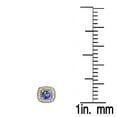thumbnail image 3 of 0.75 Carat (ctw) 14K Yellow Gold Round Cut Tanzanite & White Diamond Ladies Halo Stud Earrings 3/4 CT, 3 of 3