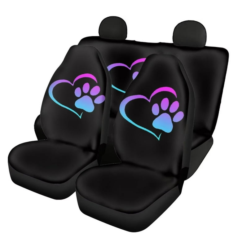 Paw print front car seat covers discount