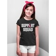 thumbnail image 3 of Breast Cancer Support Squad Pink Ribbon Youth T-shirt, L, Black, 3 of 6