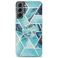 thumbnail image 2 of For Samsung Galaxy S22+ / S22 Plus 5G IMD Marble TPU Phone Case with Holder, 2 of 5