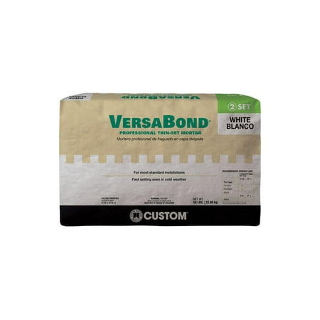 VersaBond MTSW50 White Fortified Thin Set Mortar, 50-Lb. Bag - Quantity 1