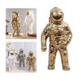 thumbnail image 4 of Figura de astronauta de cerámica, escultura adorable, decoración para el hogar, regalos, recuerdos de inauguración de casa. dorado, 4 of 9