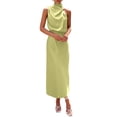 thumbnail image 1 of Vestido PRETTYGARDEN 2025 de Verano en Satén sin Mangas con Cuello Simulado, 1 of 8