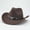 Coffee, variant on Western Cowboy Hat Wool Felt Fedora Wide Brim Hat for Men Women Vintage Cowgirl Cowhide Style Ranch Hat