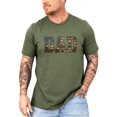 thumbnail image 2 of Patriotic Dad Shirt for Men American Flag Mountain Camo Graphic Tee Outdoor Father's Day Gift Military Green Shirt Adult L, 2 of 6