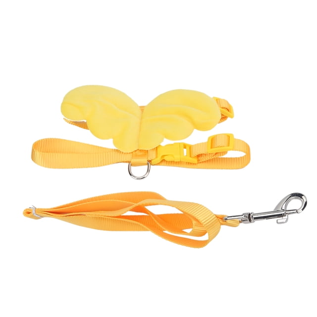 Arnés de tracción ajustable para el pecho, correa para caminar al aire libre, para mascotas, pato, pollo, ganso, amarillo, XS